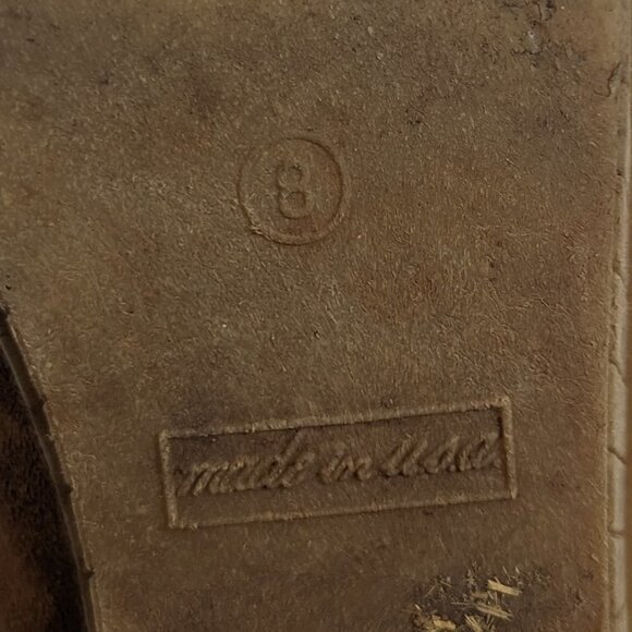 Vintage Suede Western Festival Platform Boots Shearling Lined Boho Size 8 - Picture 7 of 15